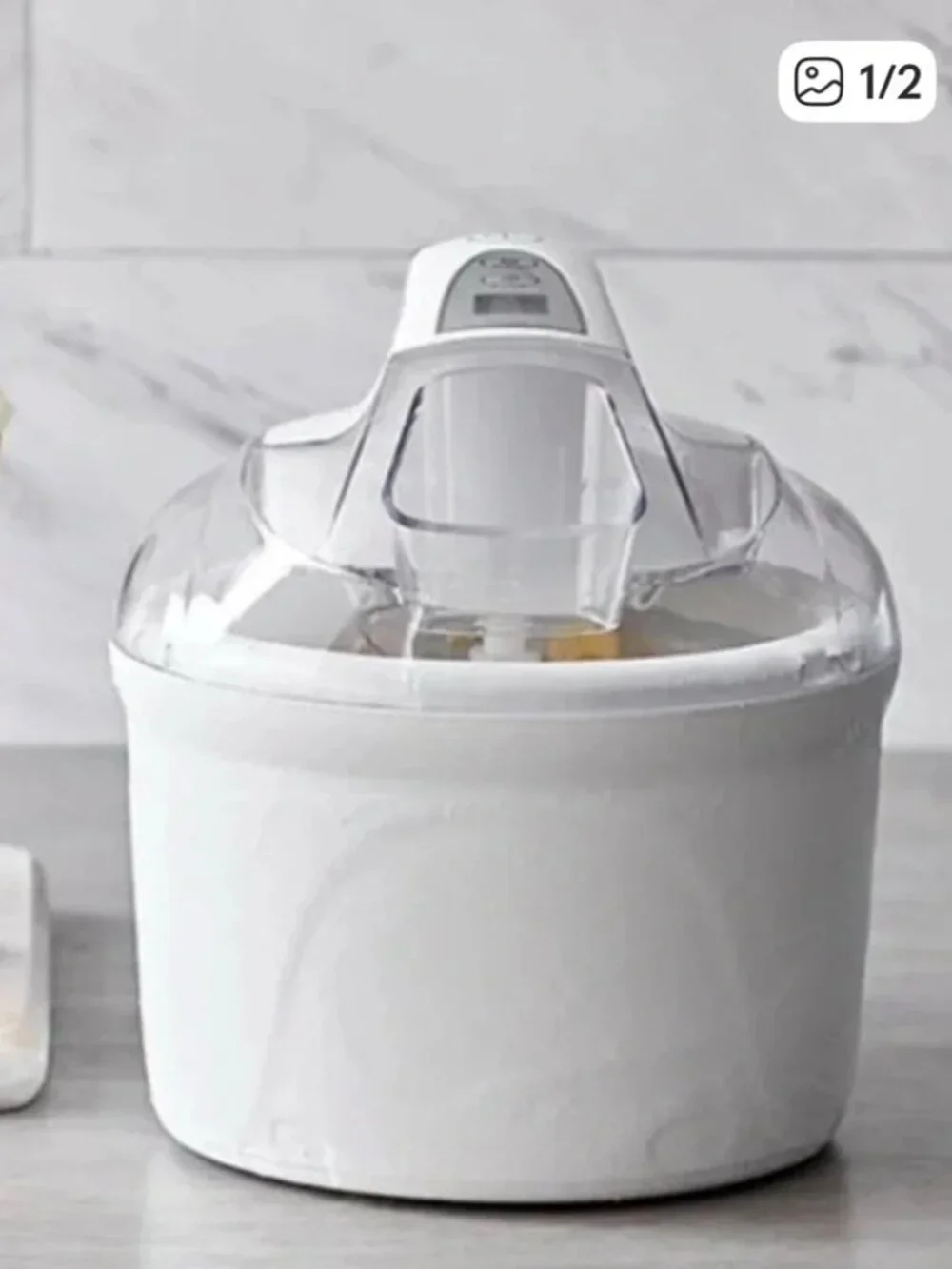 Pampered Chef Ice Cream Maker with Silicone Lid